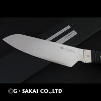 【予約】K01SGA　三徳包丁　ブラックG-10　アイヌ柄