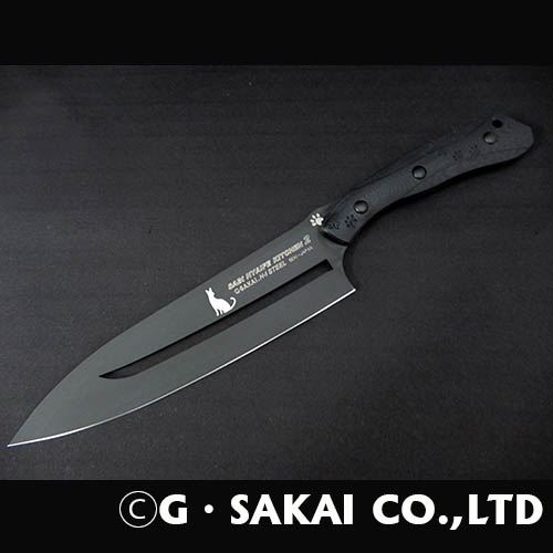 ジー サカイ G Sakai オンラインショップ Sabi Nyaife Kitchen2 ブラックブレード 牛刀 サーバルキャットver