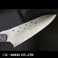 紫電一閃 青紙スーパー カーボン柄 牛刀サーバルキャットver