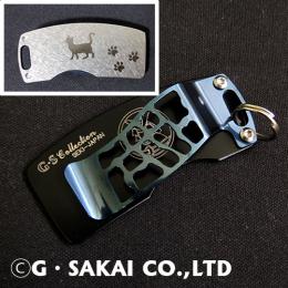 マネー&カードクリップ　チタンコート　ネコver