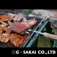BBQ・ローストビーフ用二股大型フォーク　ウッド
