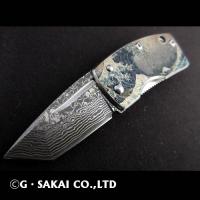浮紋-UKIMON-　ダマスカス TANTO POINT 波