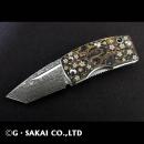 浮紋-UKIMON-　ダマスカス TANTO POINT 桜