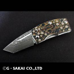 浮紋-UKIMON-　ダマスカス TANTO POINT 桜