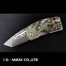 浮紋-UKIMON-　ダマスカス TANTO POINT 山茶花